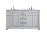 Lawn Brow 60 Inch 4 Drawer Bathroom Vanity Sink Set by Bailey Street Home - 779-BEL-688849