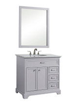 Lawn Brow 36 Inch 3 Drawer Bathroom Vanity Sink Set by Bailey Street Home - 779-BEL-688757