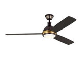 Shearwater Leaze 60 Inch 3 Blade Ceiling Fan with Light Kit by BSH - 96-BEL-4490018