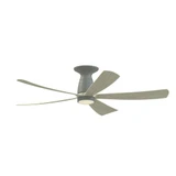 Dean's Gardens 5 Blade Flush Ceiling Fan with Knurled Light Kit 52 Inch by BSH - 103-BEL-1376954
