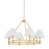 Villa Gardens 6 Light Chandelier 23 Inch Tall and 32.75 Inch Wide by BSH - 116-BEL-1371416
