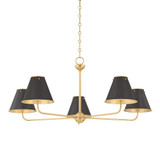 Woodbine Brae 5 Light Chandelier 18.25 Inch Tall X 43 Inch Wide by BSH - 116-BEL-1371421