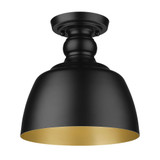 Holmes 1 Light 9 Inch Wide Flush Mount by Golden - 0316-FM