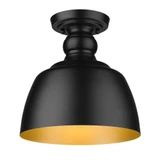 Holmes 1 Light 9 Inch Wide Flush Mount by Golden - 0316-FM
