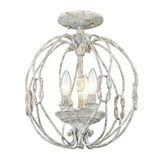 Antoinette 3 Light 12.63 Inch Wide Semi Flush Mount by Golden - 1349-SF