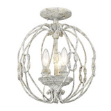 Antoinette 3 Light 12.63 Inch Wide Semi Flush Mount by Golden - 1349-SF