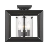 Smyth 3 Light 12 Inch Wide Semi Flush Mount by Golden - 2073-SF12