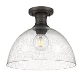 Hines 1 Light 13.5 Inch Wide Semi Flush Mount by Golden - 3118-SF14
