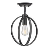 Colson 1 Light 9.75 Inch Wide Semi Flush Mount by Golden - 3167-1SF
