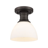 Hines 1 Light 6.88 Inch Wide Semi Flush Mount by Golden - 3118-SF