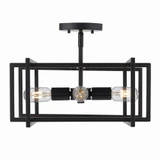Tribeca 4 Light 15.5 Inch Wide Semi Flush Mount by Golden - 6070-SF