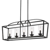 Mercer 5 Light Oversized Linear Island Oversized Pendant by Golden - 4309-LP