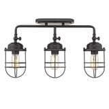 Seaport 3 Light 14 Inch Wide Semi Flush Mount by Golden - 9808-LSF