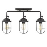 Seaport 3 Light 14 Inch Wide Semi Flush Mount by Golden - 9808-LSF