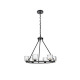 Chalk Leaze 6 Light Chandelier 22 Inch Tall and 26 Inch Wide by BSH - 390-BEL-1370339