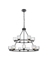 Chalk Leaze 15 Light Chandelier 29 Inch Tall and 36 Inch Wide by BSH - 390-BEL-1370343