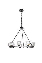 Chalk Leaze 9 Light Chandelier 27 Inch Tall and 32 Inch Wide by BSH - 390-BEL-1370340
