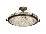 Veneto Luce Ring 6 Light Semi Flush Mount by Justice Design - GLA-9682-35-LACE
