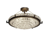 Veneto Luce Ring 6 Light Semi Flush Mount by Justice Design - GLA-9682-35-LACE