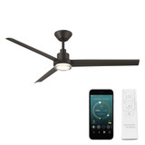 Drewent Close 3 Blade Ceiling Fan with Light Kit 56 Inch Wide by BSH - 465-BEL-1366982