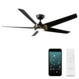 Oxford Avenue 5 Blade Ceiling Fan with Light Kit 62 Inches Wide by BSH - 465-BEL-1344312