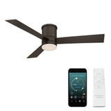 Wyldewood 52 Inch 3 Blade Flush Mount Ceiling Fan with Light Kit by BSH - 465-BEL-886384