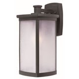 Browns Quadrant 1 Light Frosted Seedy Glass Large Outdoor Wall Lantern by BSH - 93-BEL-440507