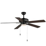 Super Max 5 Blade Ceiling Fan with Light Kit 52 Inch Wide by BSH - 93-BEL-1326661