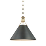 Metal No. 2 1 Light Large Pendant by Hudson Valley - MDS952