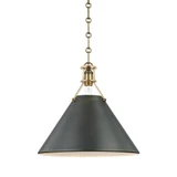 Metal No. 2 1 Light Large Pendant by Hudson Valley - MDS952