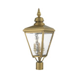 Cambridge 3 Light Outdoor Post Top Lantern 10.63 x 26.75 Inches by Livex  - 20433
