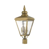Cambridge 3 Light Outdoor Post Top Lantern 10.63 x 26.75 Inches by Livex - 20433