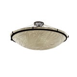 Porcelina Ring 8 Light 51 Inch Wide Semi Flush Mount by Justice Design - PNA-9687-35-BMBO