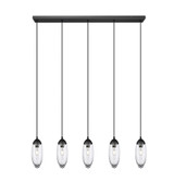 Arden 5 Light Linear Chandelier 12 x 4.75 Inches Wide by Z-Lite - 651P-5L