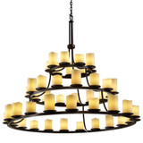Candlearia Dakota 45 Light Oversized 3 Tier Chandelier by Justice Design - CNDL-8714-14-CREM