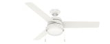 Aker 52 Inches Ceiling Fan with LED Light Kit and Pull Chain by Hunter Fans - 1000944