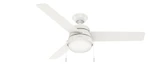 Aker 52 Inches Ceiling Fan with LED Light Kit and Pull Chain by Hunter Fans - 1000944
