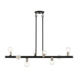 Bannister 8 Light Asymmetrical Linear Chandelier by Livex - 45868