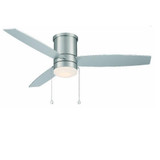 Silver Dene 3 Blade Flush Mount Ceiling Fan and Light Kit 52 Inch Wide by BSH - 156-BEL-1105538
