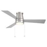 Iris Point 3 Blade Flush Mount Ceiling Fan with Light Kit 52 Inch Wide by BSH - 156-BEL-1366991