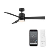 Newburgh Court 3 Blade Smart Ceiling Fan with Light Kit 52 Inch Wide by BSH - 156-BEL-1105543