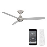 Short Drift 3 Blade Ceiling Fan 12.3 Inches Tall and 54 Inches Wide by BSH - 156-BEL-1155115