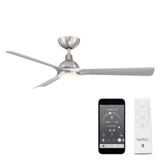 Milton Nook 3 Blade Ceiling Fan with Light Kit 11.2 Inch X 52 Inch Wide by BSH - 156-BEL-1366987