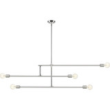 Modernist 5 Light Chandelier In Sleek Style 15 x 4.75 Inches Wide by Z-Lite - 731-5