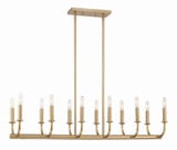 Bailey 12 Light Oversized Linear Chandelier by Crystorama - BAI-A2112