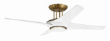 Cam 4 Blade Flush Ceiling Fan with Light Kit 54 Inches Wide by Craftmade - CAM54