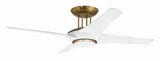 Cam 4 Blade Flush Ceiling Fan with Light Kit 54 Inches Wide by Craftmade - CAM54