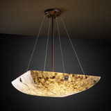 Alabaster Rocks Finials 3 Light F5 Square Large Pendant by Justice Design - ALR-9661-25-F5