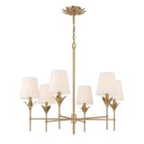 Broche 6 Light Chandelier 28 Inch Tall and 32 Inch Wide by Crystorama - 568