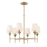 Broche 6 Light Chandelier 28 Inch Tall and 32 Inch Wide by Crystorama - 568